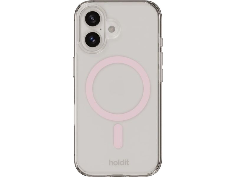 Holdit Back Cover MagSafe iPhone 16 Pink/Transparent