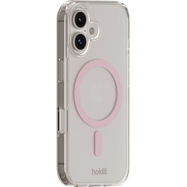 Holdit Back Cover MagSafe iPhone 16 Pink/Transparent