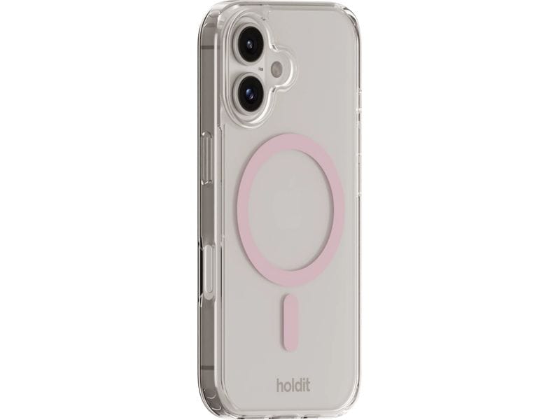 Holdit Back Cover MagSafe iPhone 16 Pink/Transparent