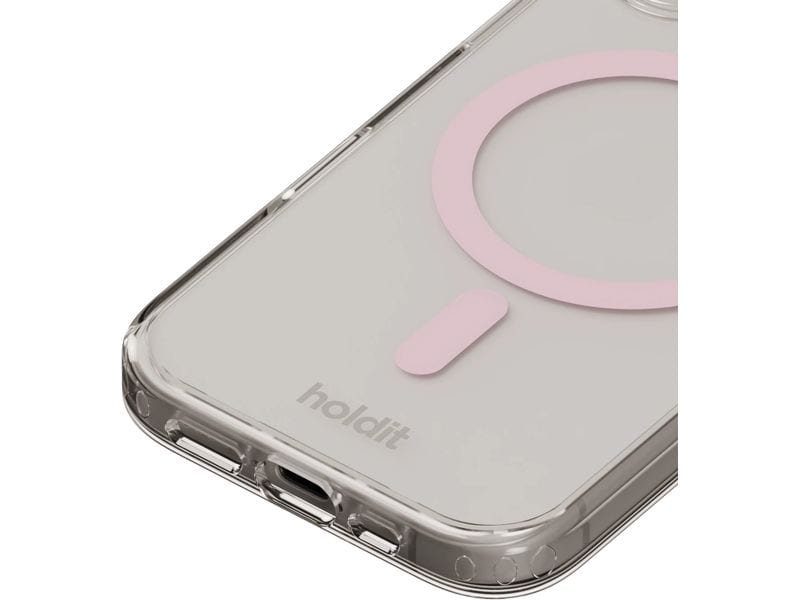 Holdit Back Cover MagSafe iPhone 16 Pink/Transparent