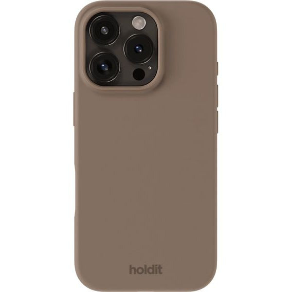 Holdit Back Cover Silicone iPhone 16 Pro Braun