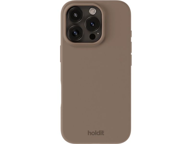 Holdit Back Cover Silicone iPhone 16 Pro Braun