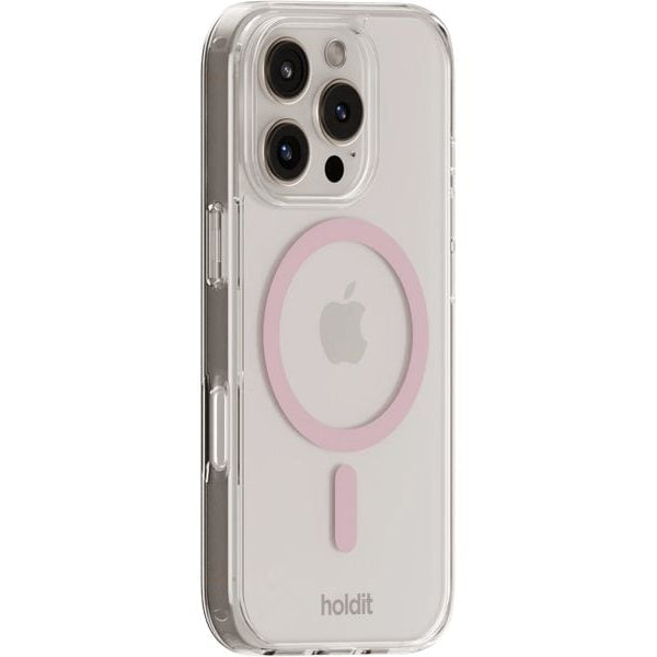Holdit Back Cover MagSafe iPhone 16 Pro Pink/Transparent
