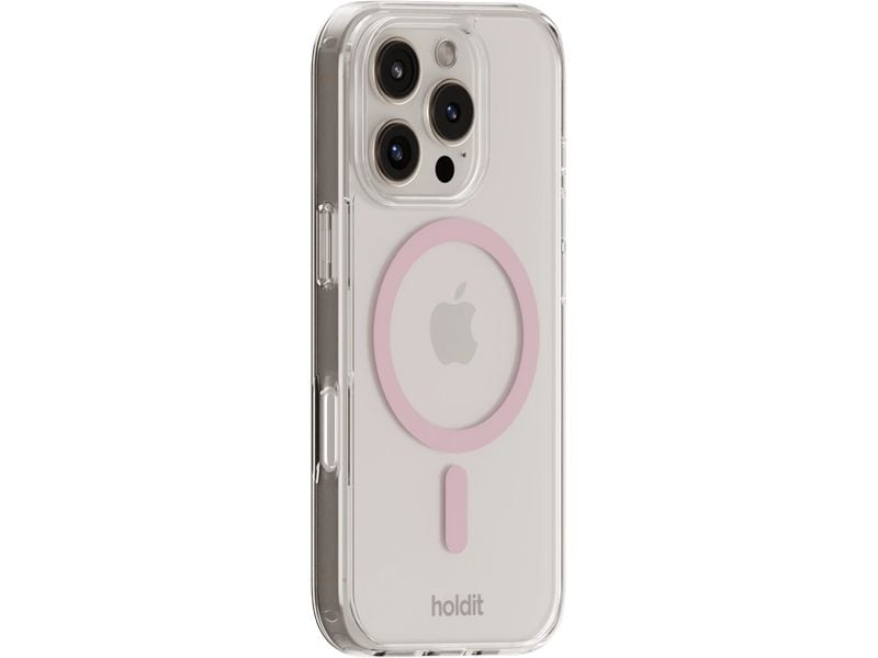 Holdit Back Cover MagSafe iPhone 16 Pro Pink/Transparent