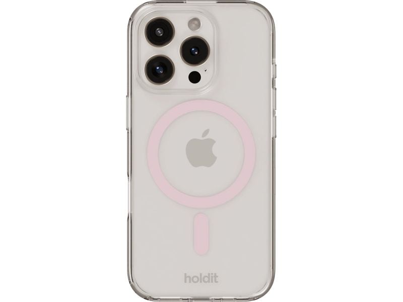 Holdit Back Cover MagSafe iPhone 16 Pro Max Pink/Transparent