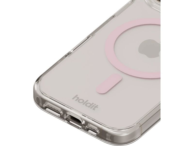 Holdit Back Cover MagSafe iPhone 16 Pro Pink/Transparent