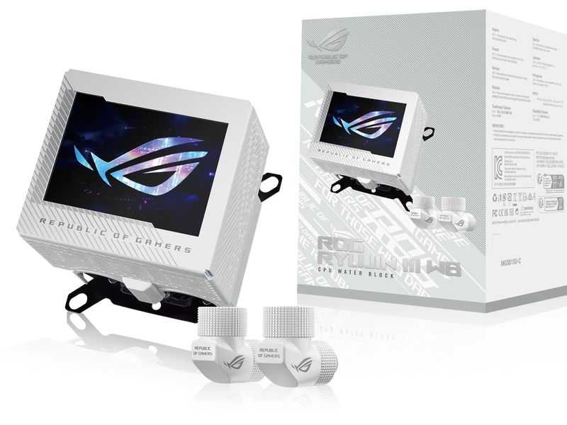 ASUS ROG Wasserkühlung ROG Ryujin III WB LCD White Edition