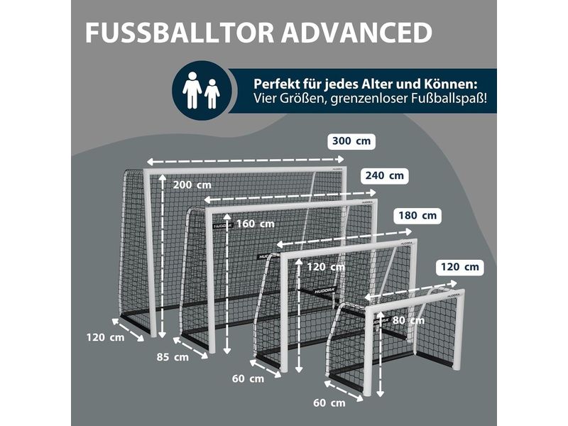 Hudora Fussballtor Advanced 120 120 x 80 x 60 cm