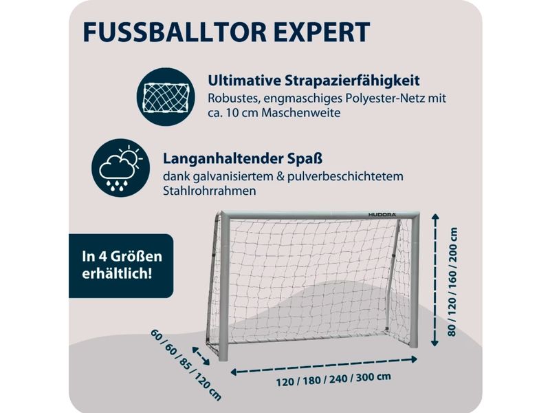 Hudora Fussballtor Expert 120 120 x 80 x 60 cm
