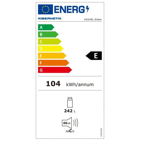 Kibernetik Kühlschrank 109971 Silber, Rechts, Wechselbar