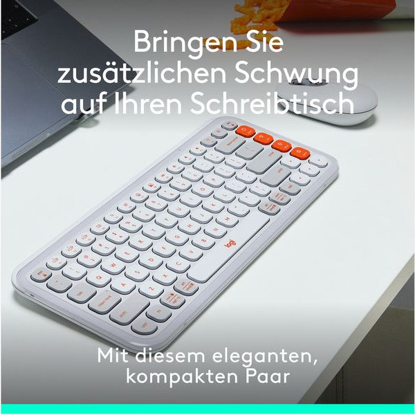 Logitech Tastatur-Maus-Set POP Icon Combo Off-white