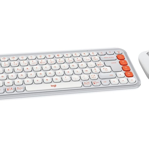 Logitech Tastatur-Maus-Set POP Icon Combo Off-white