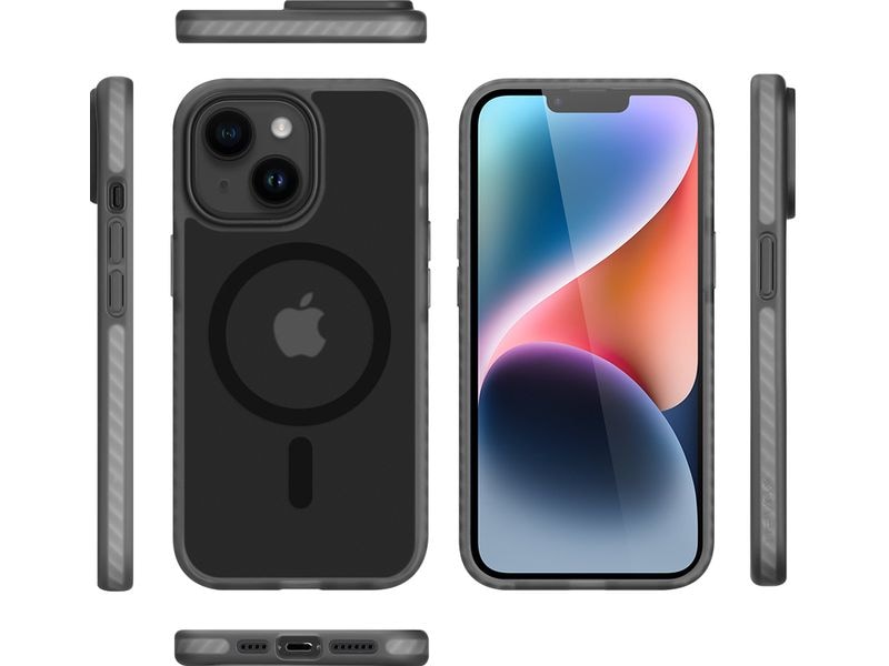 Nevox Back Cover StyleShell Invisio MagSafe iPhone 16 Plus Schwarz