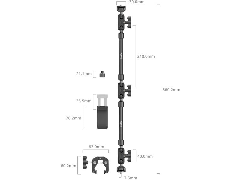 Smallrig Magic Arm für Desktop-Aufnahmen mit Crab Clamp Kit