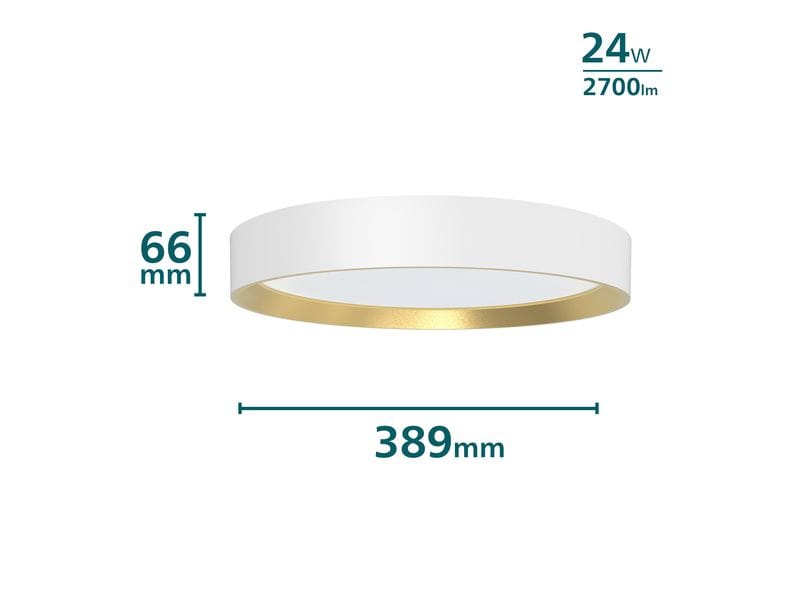 Philips Deckenleuchte Hanno SceneSwitch 2700K, 2700 Lm, Weiss-Gold