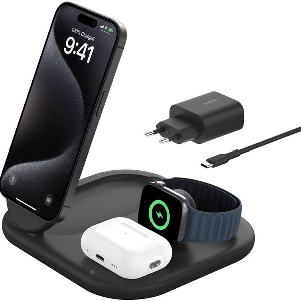 Belkin Wireless Charger BoostChrage Qi2 15 W Schwarz