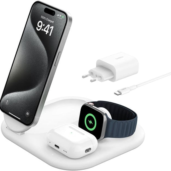 Belkin Wireless Charger BoostChrage Qi2 15 W Weiss