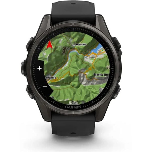 GARMIN Sportuhr Fenix 8 AMOLED Sapphire, 43 mm Dunkelgrau