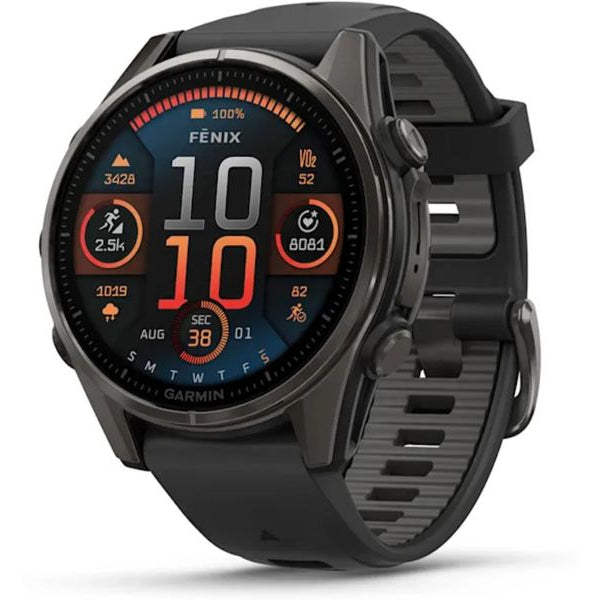 GARMIN Sportuhr Fenix 8 AMOLED Sapphire, 43 mm Dunkelgrau