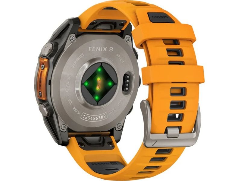 GARMIN Sportuhr Fenix 8 AMOLED Sapphire, 47 mm Graphit/Titan