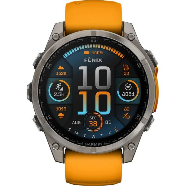 GARMIN Sportuhr Fenix 8 AMOLED Sapphire, 47 mm Graphit/Titan