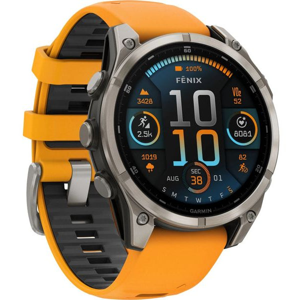 GARMIN Sportuhr Fenix 8 AMOLED Sapphire, 47 mm Graphit/Titan