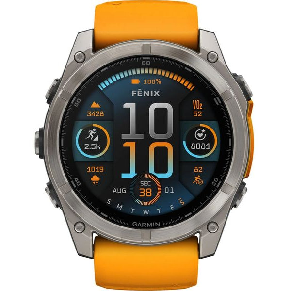 GARMIN Sportuhr Fenix 8 AMOLED Sapphire, 51 mm Orange