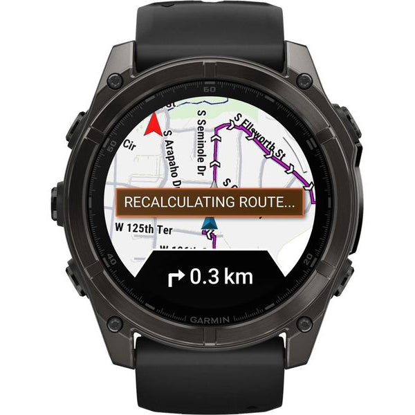 GARMIN Sportuhr Fenix 8 AMOLED Sapphire, 51 mm Dunkelgrau