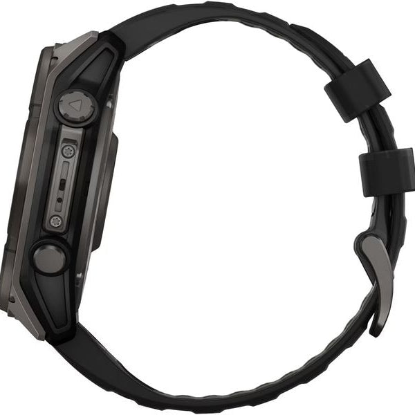 GARMIN Sportuhr Fenix 8 Solar Sapphire, 51 mm Schwarz