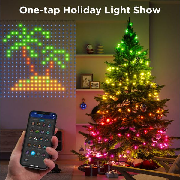 Govee LED-Stripe Curtain Lights RGBIC, 25 Watt, 1.5 x 1.5m