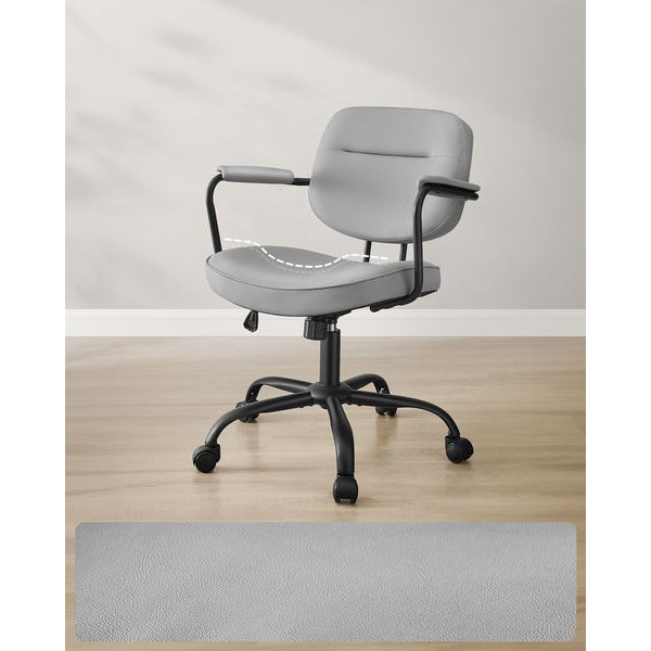 Songmics Bürostuhl mit Polsterrücken und Armlehnen, Grau