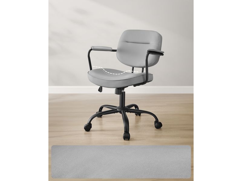 Songmics Bürostuhl mit Polsterrücken und Armlehnen, Grau