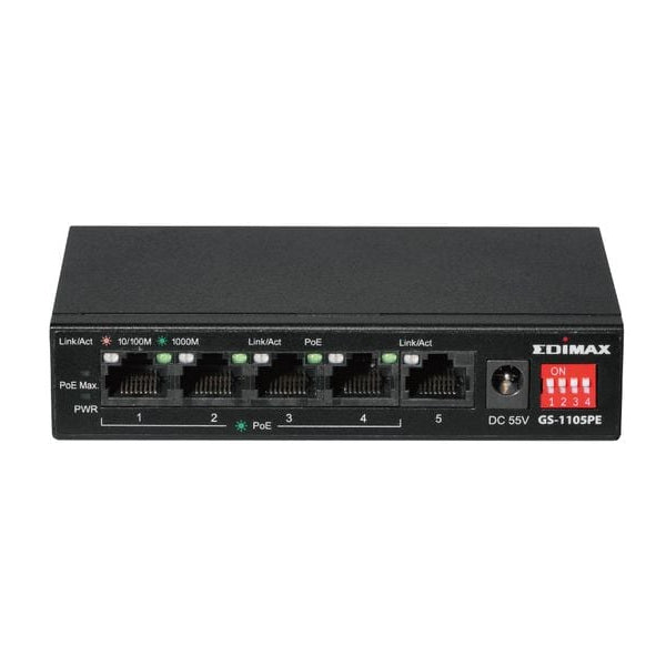 Edimax PoE+ Switch GS-1105PE 5 Port