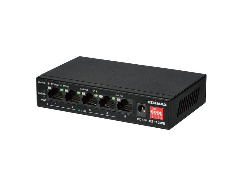Edimax PoE+ Switch GS-1105PE 5 Port
