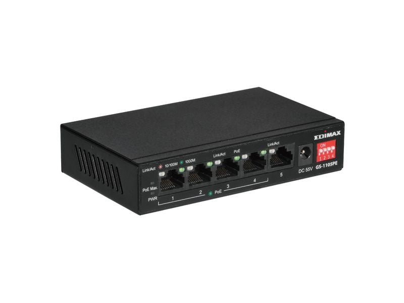 Edimax PoE+ Switch GS-1105PE 5 Port