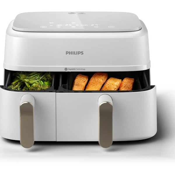 Philips Heissluft-Fritteuse 3000 Series Dual Basket Champagner