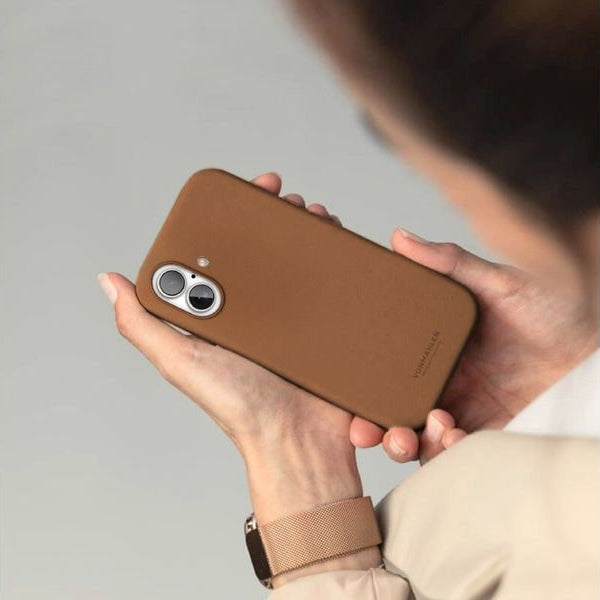 Vonmählen Back Cover Like Leather iPhone 16 Plus Braun