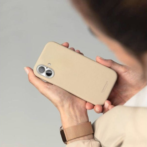 Vonmählen Back Cover Like Leather iPhone 16 Plus Beige