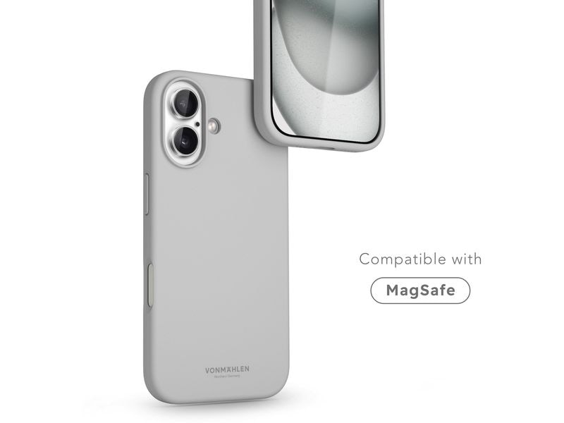 Vonmählen Back Cover Soft Silicone iPhone 16 Plus Light Gray