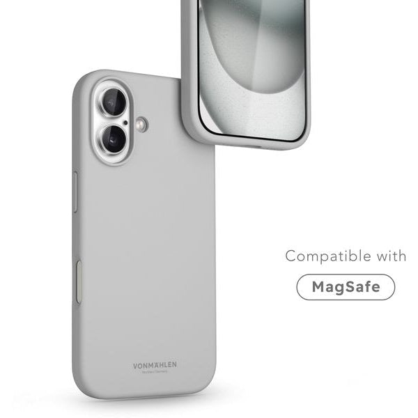 Vonmählen Back Cover Soft Silicone iPhone 16 Light Gray