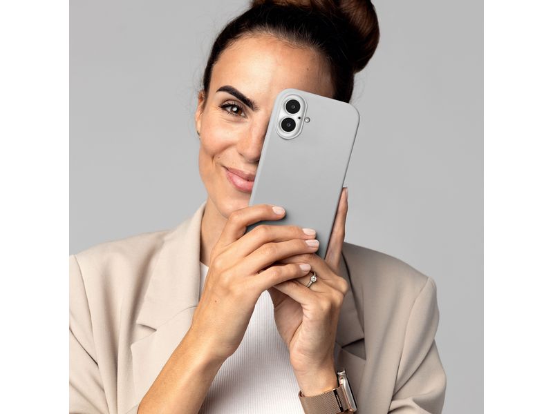 Vonmählen Back Cover Soft Silicone iPhone 16 Light Gray