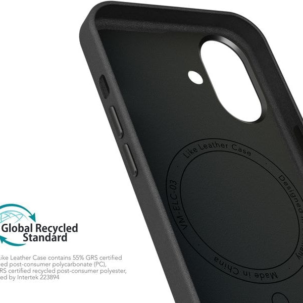 Vonmählen Back Cover Like Leather iPhone 16 Plus Schwarz