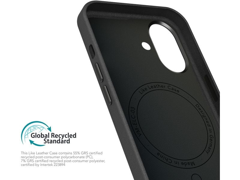 Vonmählen Back Cover Like Leather iPhone 16 Plus Schwarz