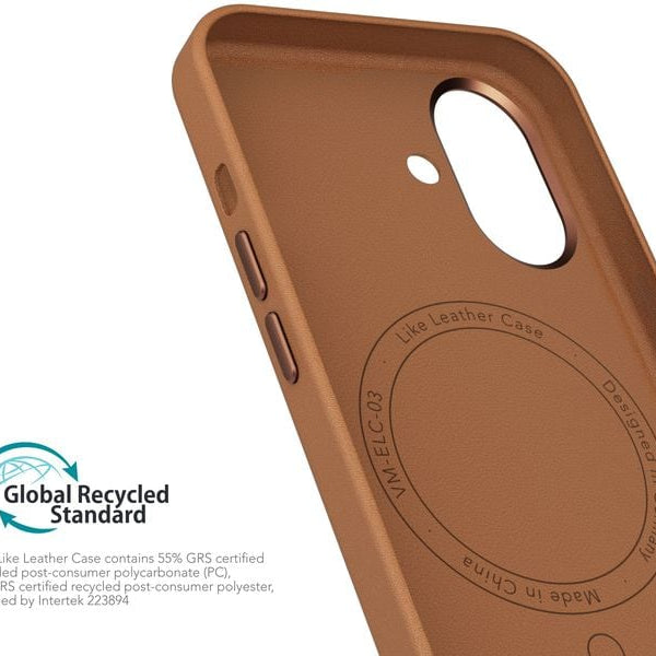Vonmählen Back Cover Like Leather iPhone 16 Plus Braun