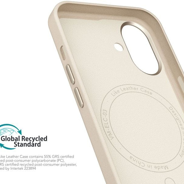 Vonmählen Back Cover Like Leather iPhone 16 Plus Beige