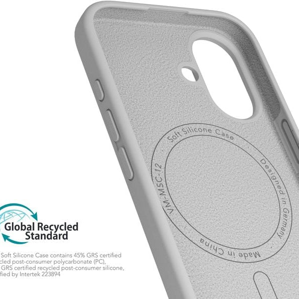 Vonmählen Back Cover Soft Silicone iPhone 16 Plus Light Gray