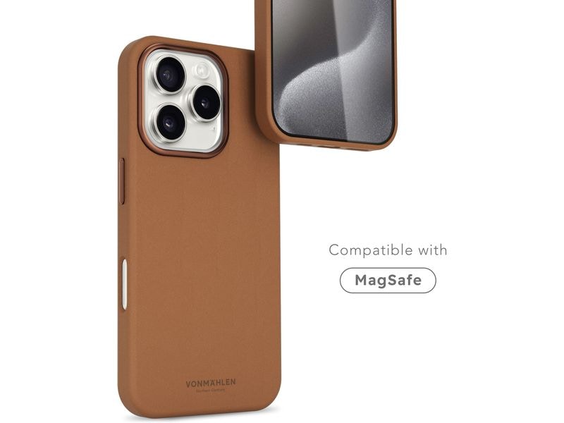 Vonmählen Back Cover Like Leather iPhone 16 Pro Braun