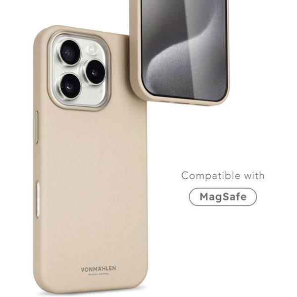 Vonmählen Back Cover Like Leather iPhone 16 Pro Max Beige