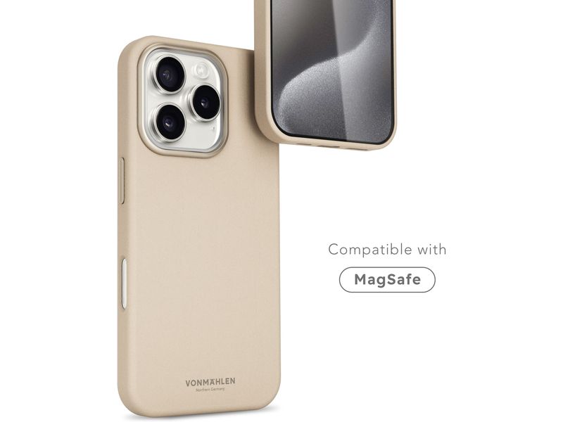 Vonmählen Back Cover Like Leather iPhone 16 Pro Beige