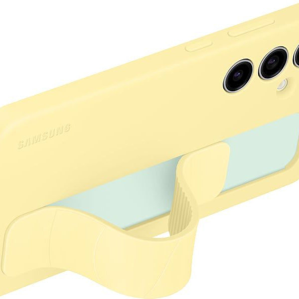 Samsung Back Cover Standing Grip Case Galaxy S24 FE Gelb
